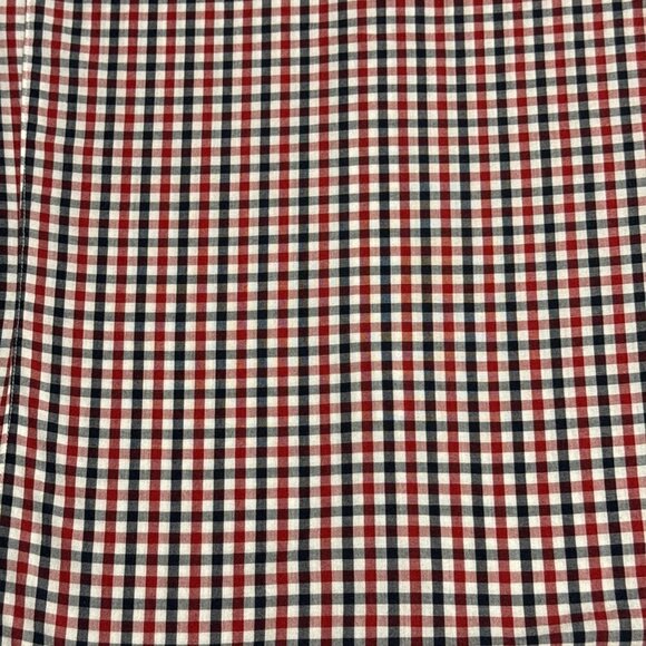 H&M Men Button Up Shirt Short Sleeve Slim Fit XLG Red, White, Blue, Plaid - Picture 7 of 8